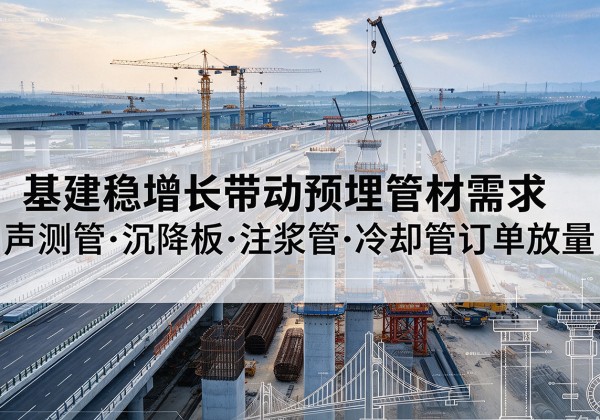 栾城基建稳增长带动预埋监测管材需求，声测管、沉降板、注浆管订单持续放量